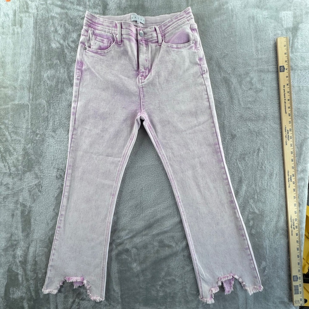 Saige Purple Acid Wash High Rise Frayed Hem Denim Jeans Size 13/31 P8118LC